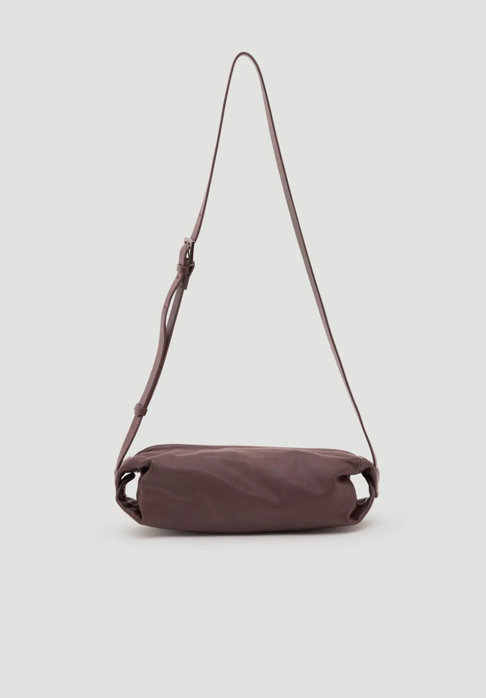 Leather Barrel Crossbody Bag