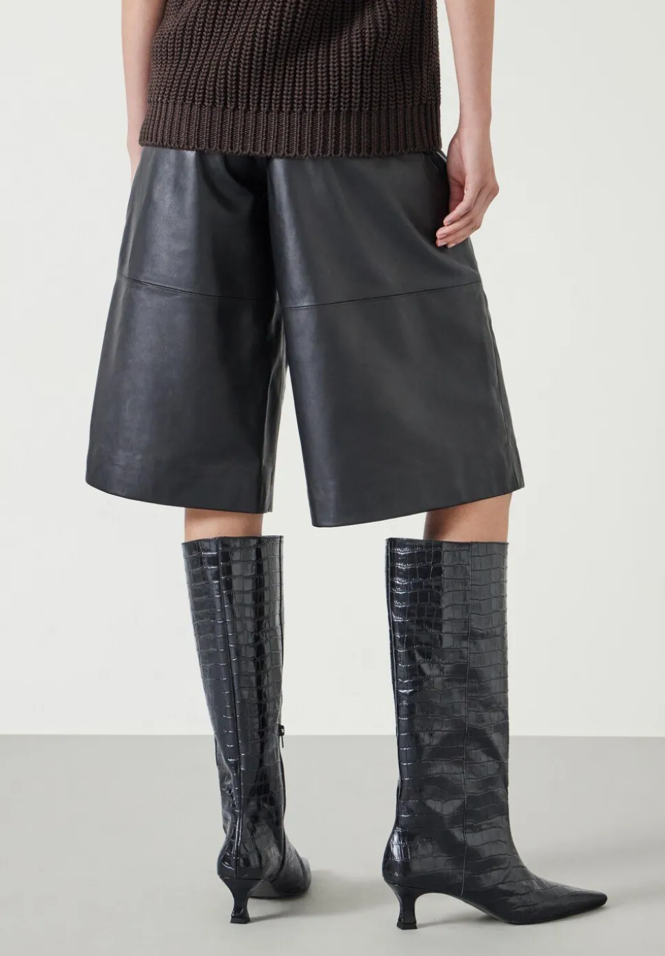 Leather Bermuda Short