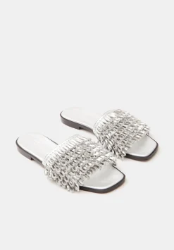 Leather Fringe Sandals