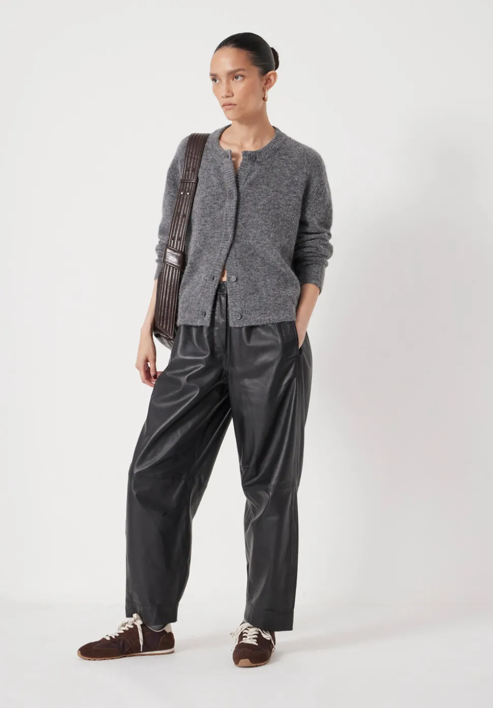 Leather Jack Barrel Trousers