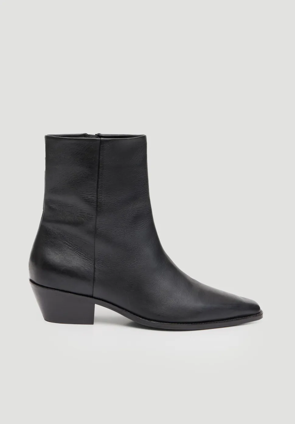 Leather Square Toe Boots