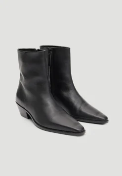Leather Square Toe Boots