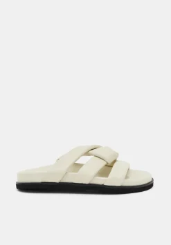 Leather Twist Footbed Sandals