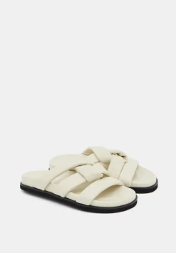 Leather Twist Footbed Sandals