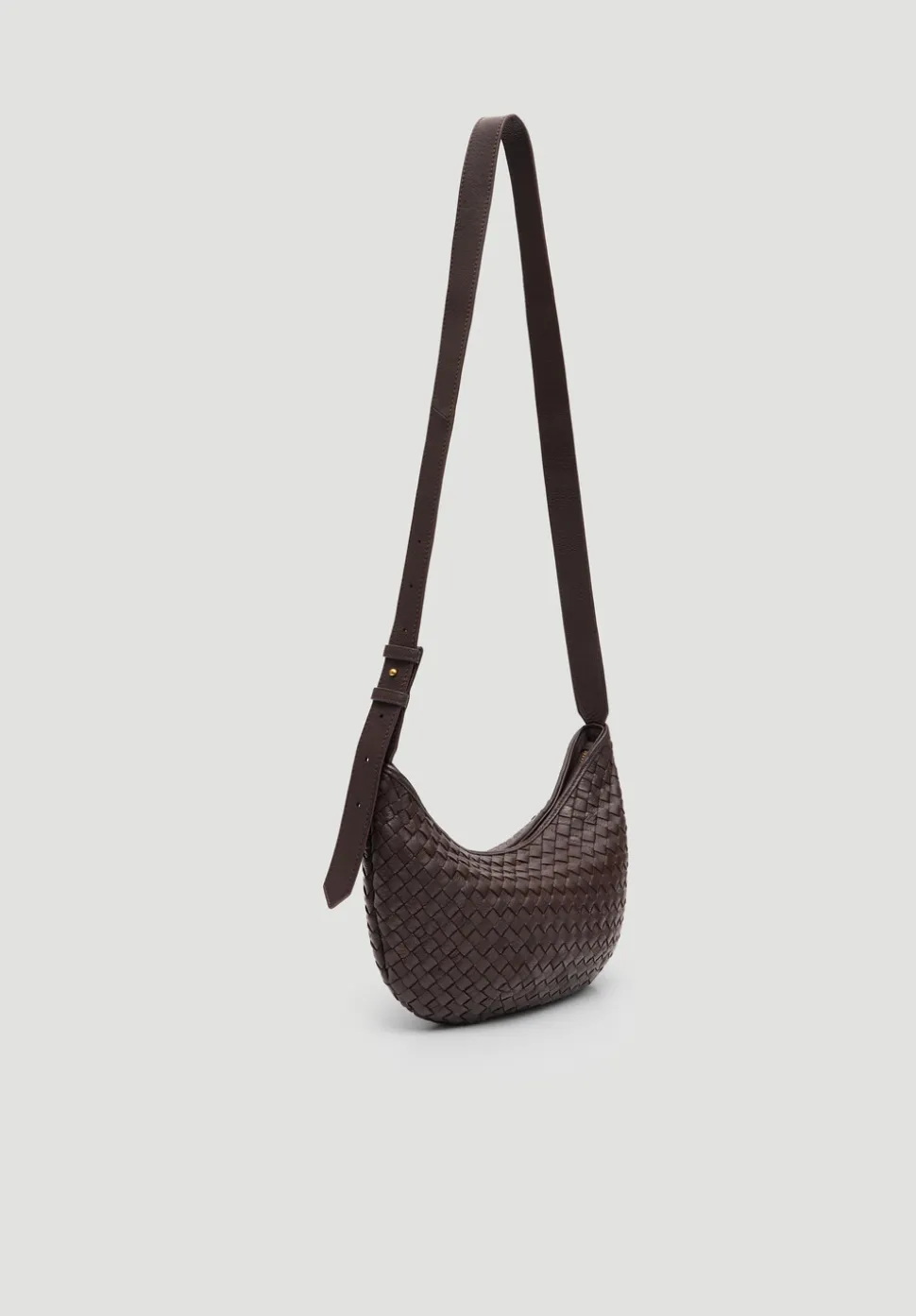 Leather Weave Crossbody Bag