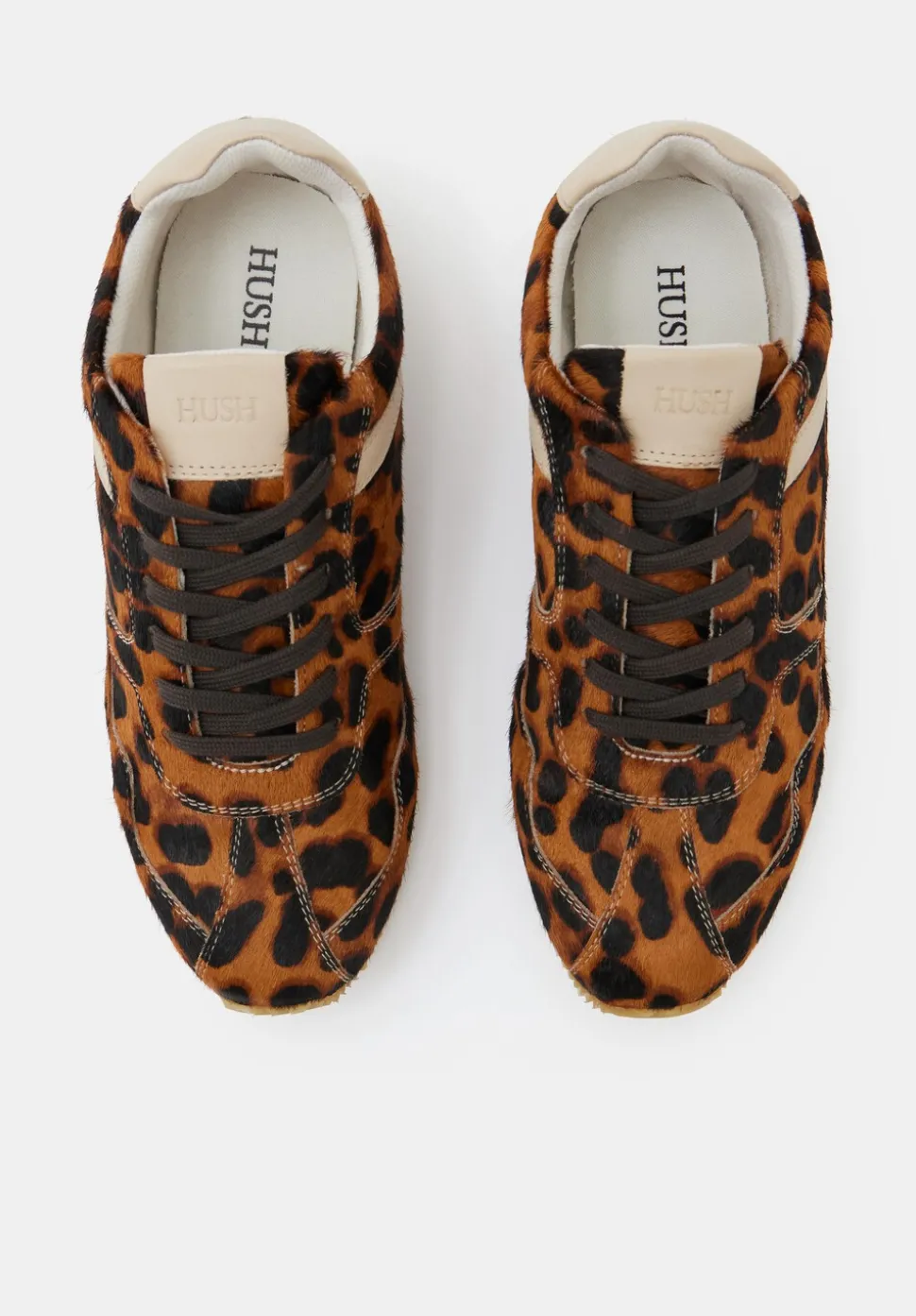 Leopard Hair On Leather Trainers