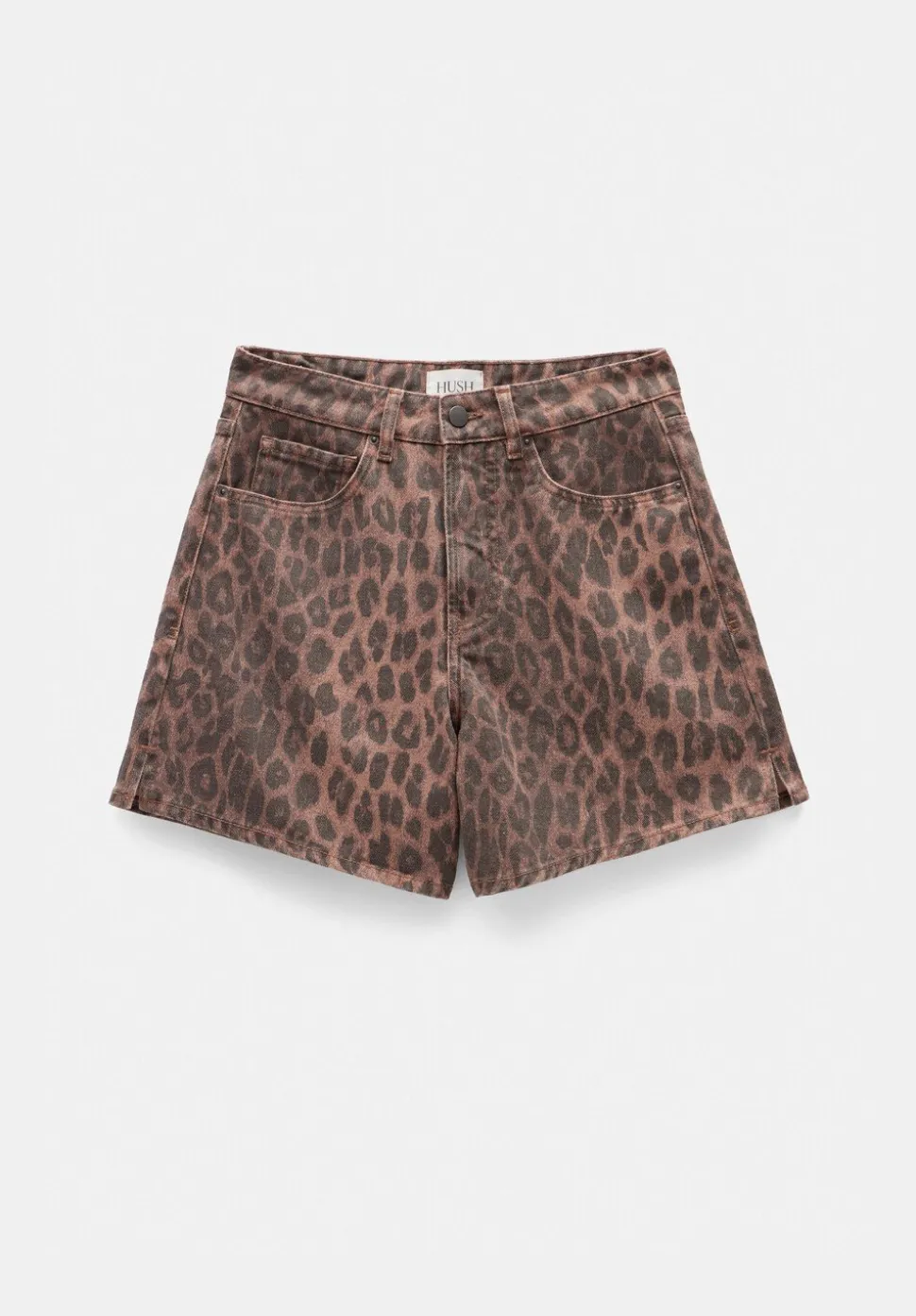 Leopard Print Essential Denim Shorts
