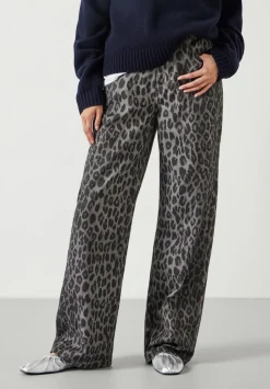 Leopard Wide Leg Jeans