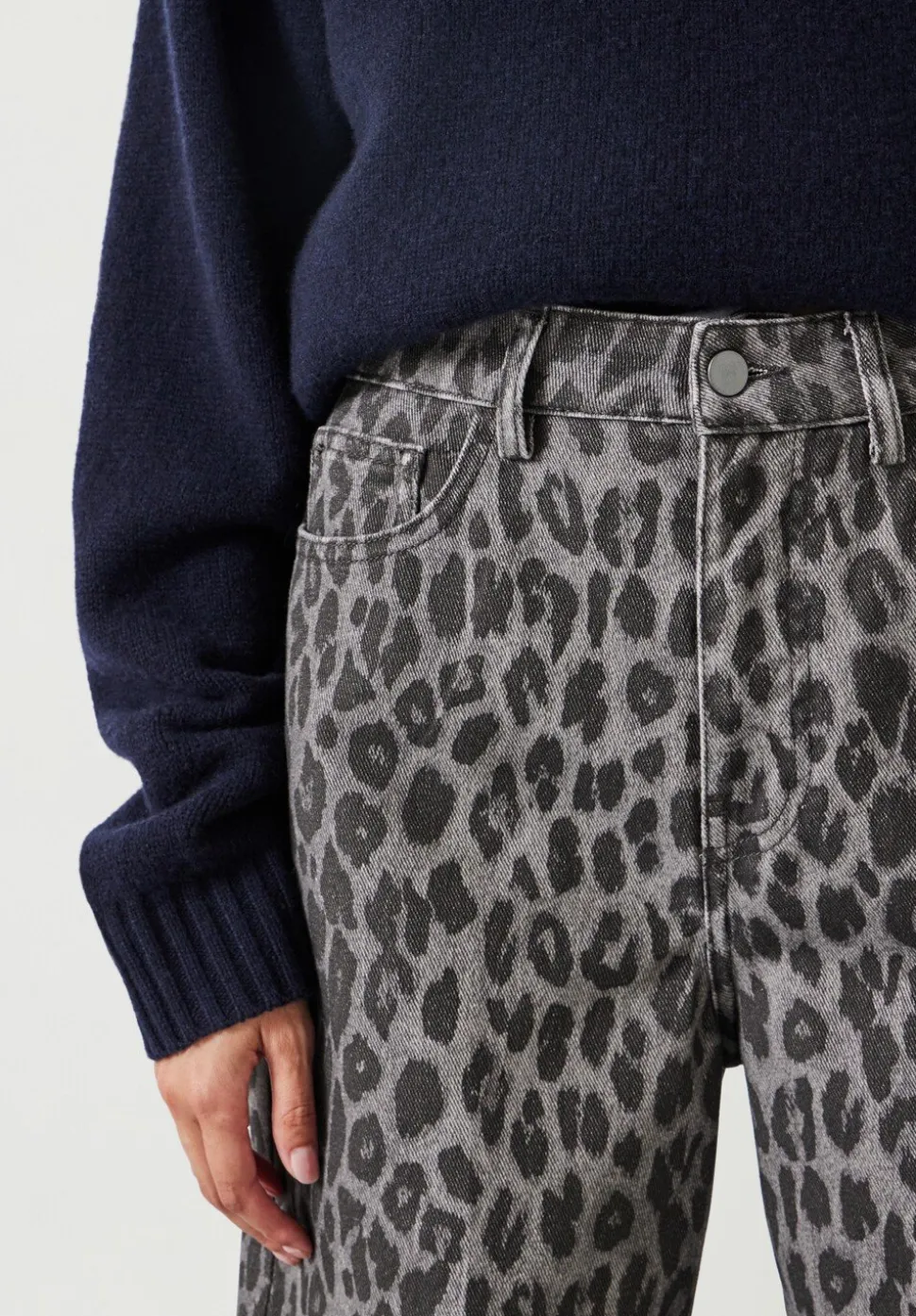 Leopard Wide Leg Jeans