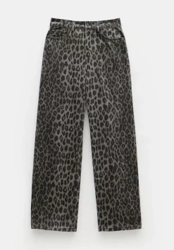 Leopard Wide Leg Jeans