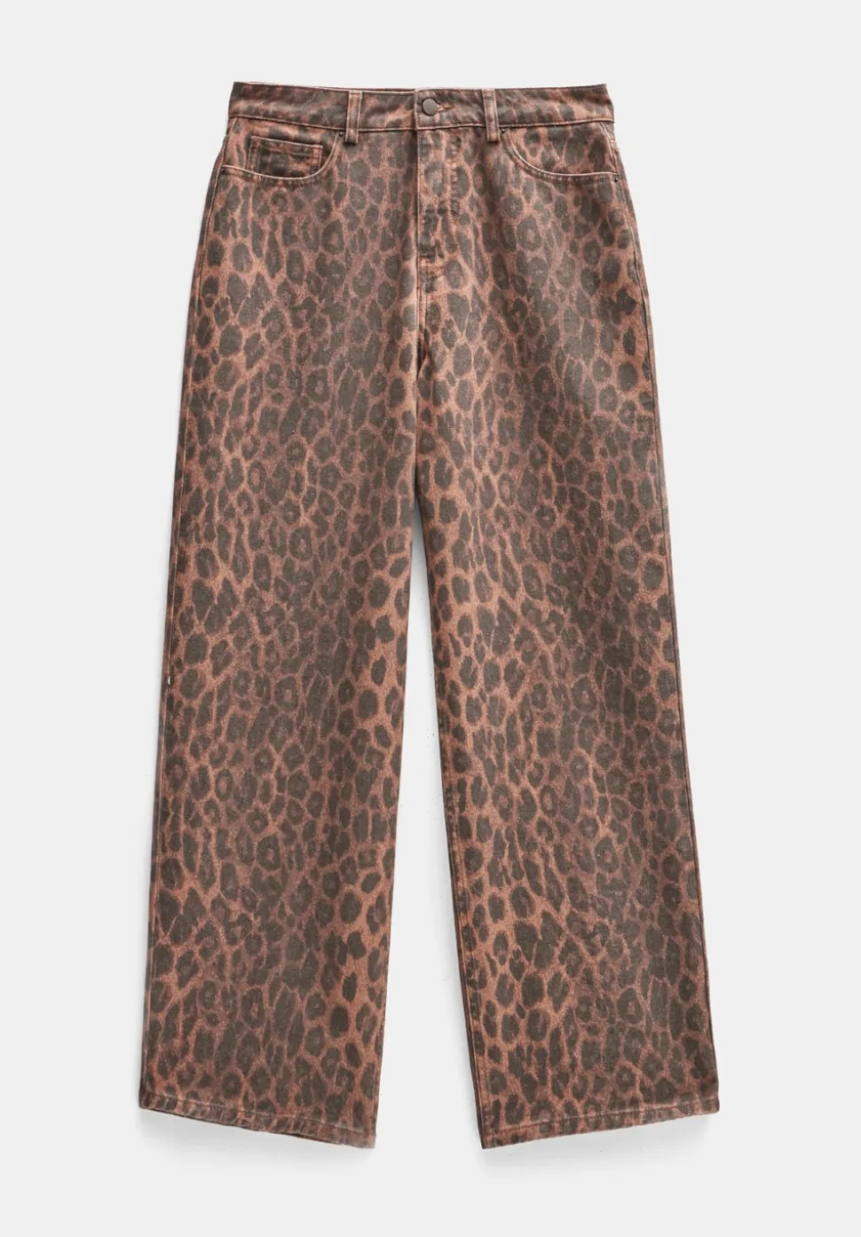 Leopard Wide Leg Jeans