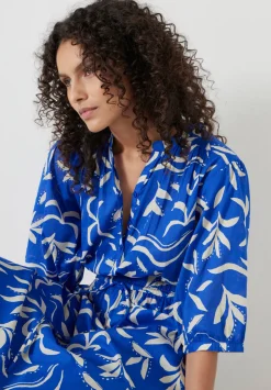 Lhea Printed Midi Cotton Dress