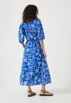 Lhea Printed Midi Cotton Dress