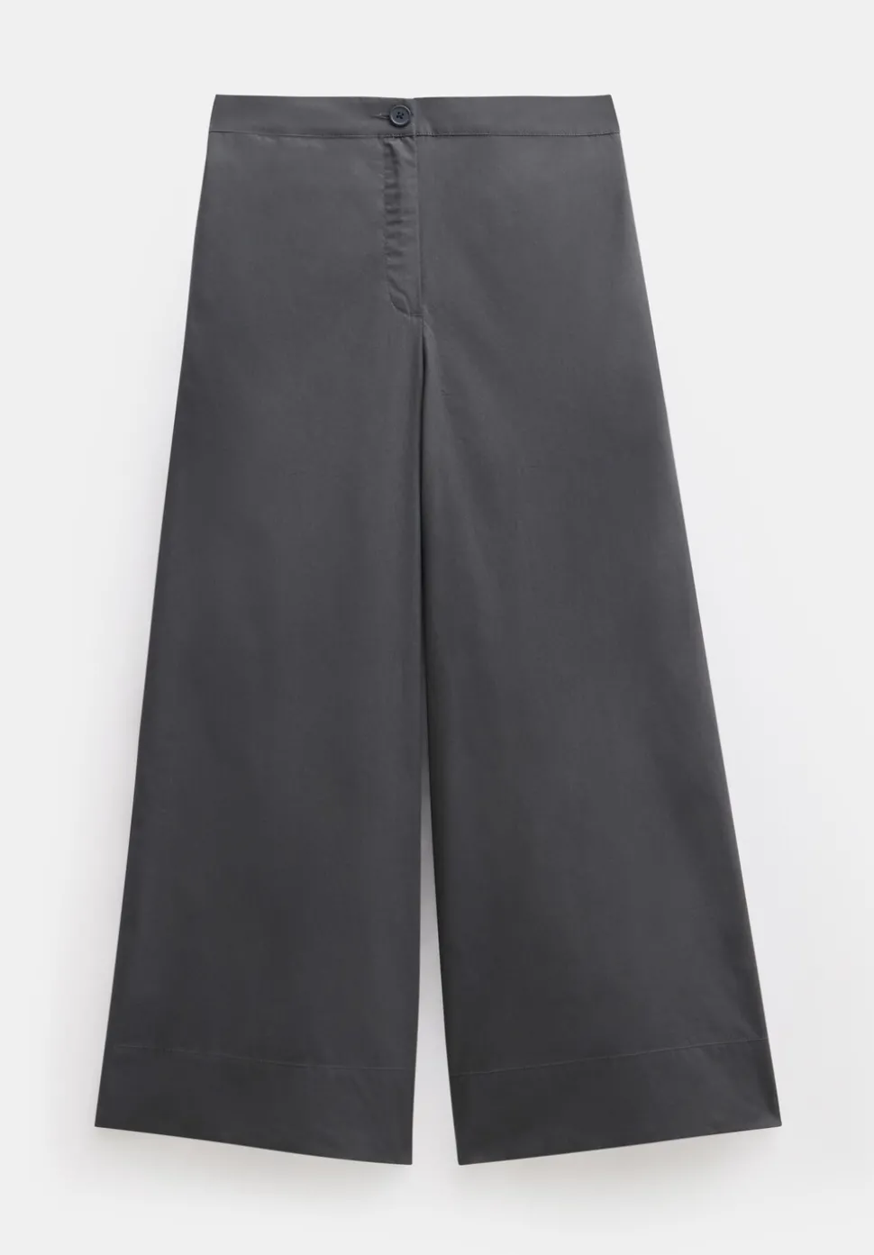 Lightweight Cotton Wide Leg Cropped Trousers