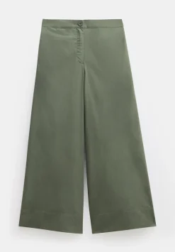 Lightweight Cotton Wide Leg Cropped Trousers