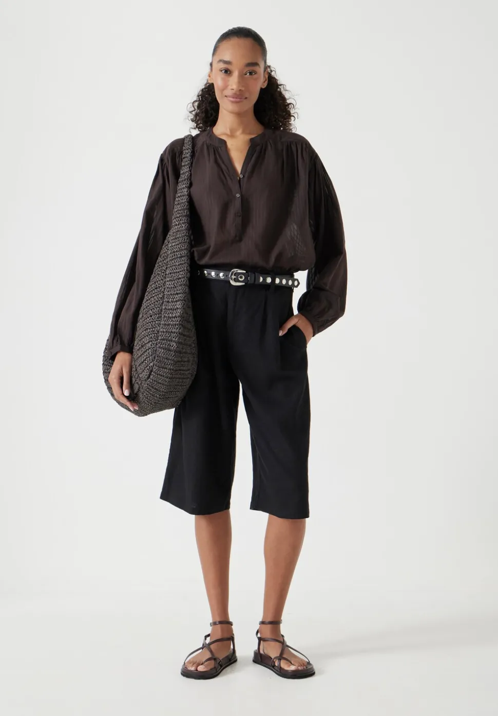 Linen Blend Lya Bermuda Shorts