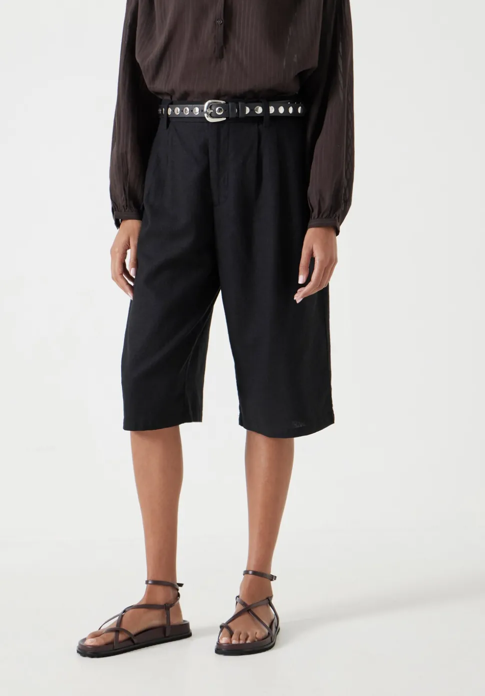 Linen Blend Lya Bermuda Shorts