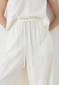 Linen Blend Petunia Wide Leg Trousers