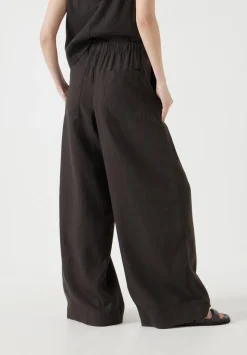 Linen Blend Petunia Wide Leg Trousers