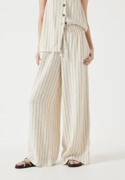 Linen Blend Petunia Wide Leg Trousers