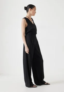 Linen Blend Waistcoat Jumpsuit