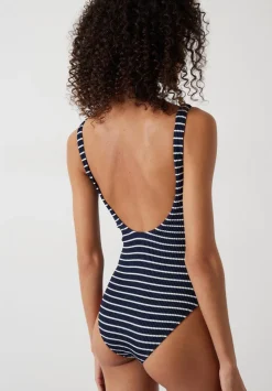Lola Stripe Crinkle Scoop Swimsuit