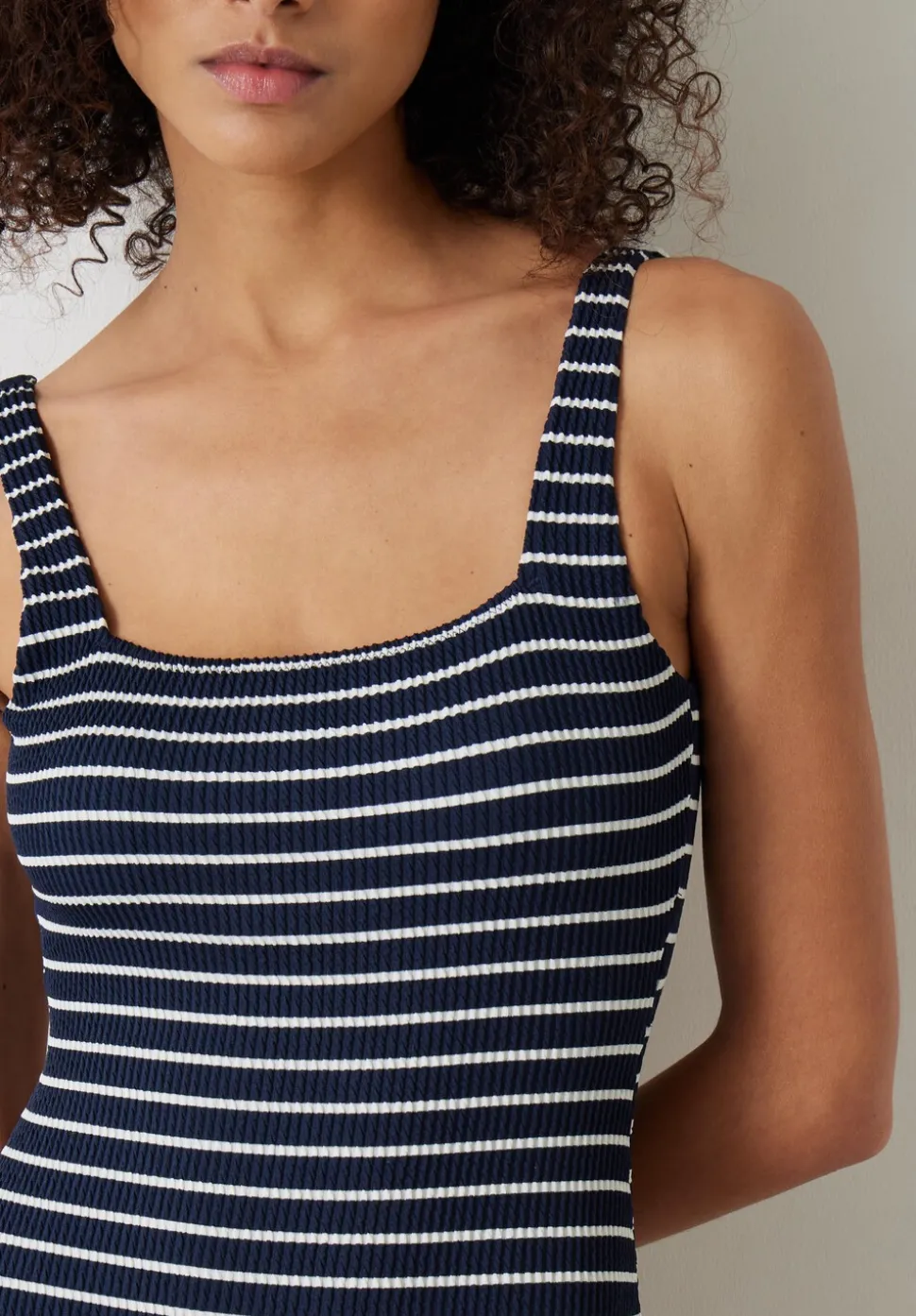 Lola Stripe Crinkle Scoop Swimsuit