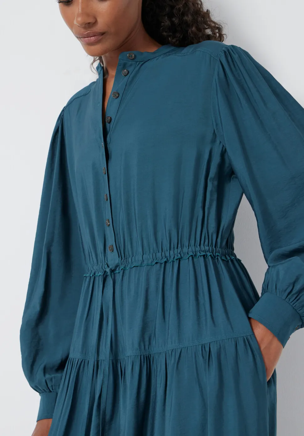 Long Sleeve Air Flow Shirt Dress