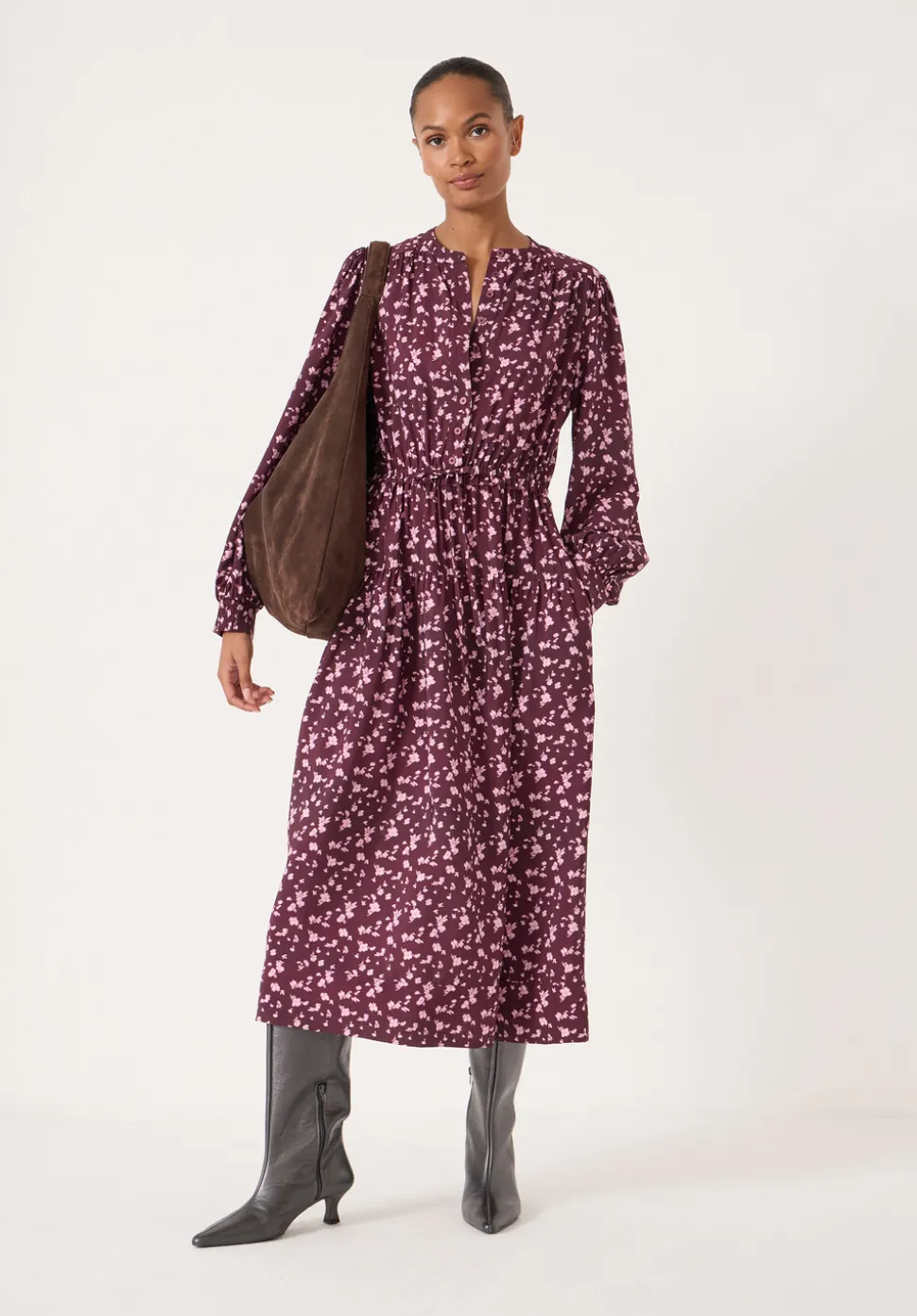 Long Sleeve Air Flow Shirt Dress