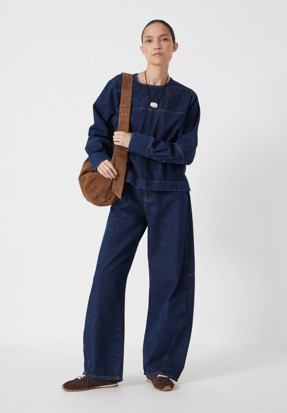 Long Sleeve Denim Top
