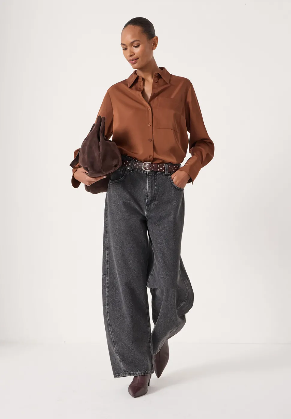 Long Sleeve Satin Shirt