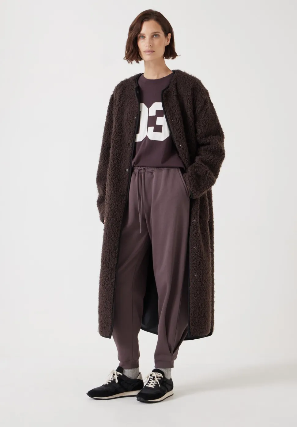 Longline Faux Fur Coat