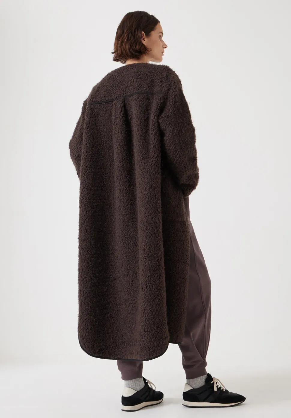 Longline Faux Fur Coat