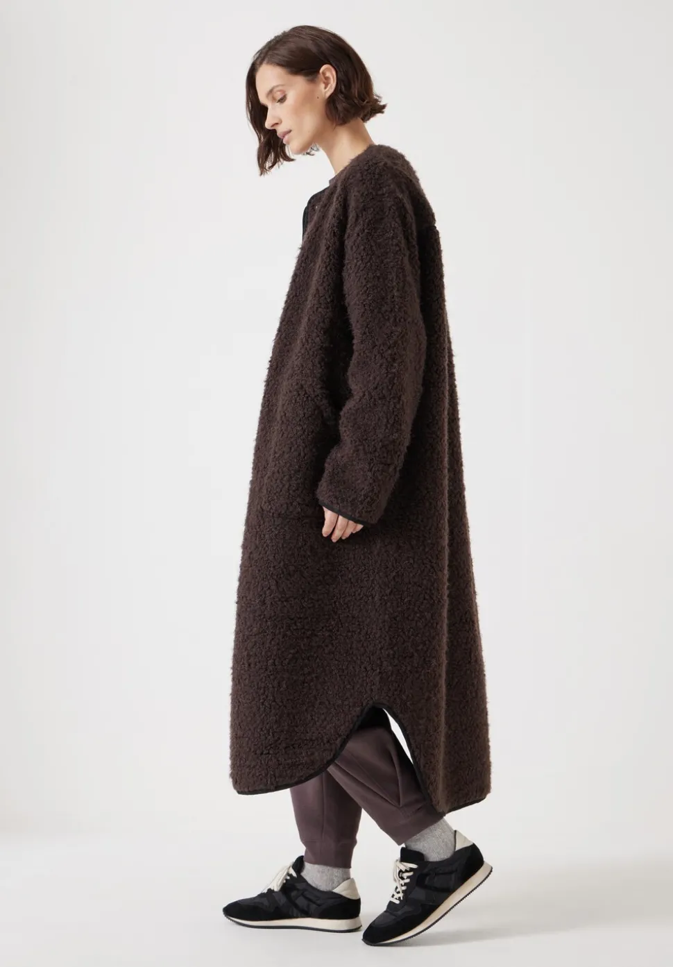 Longline Faux Fur Coat