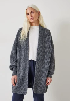 Loretta Longline Fluffy Cardigan With Alpaca