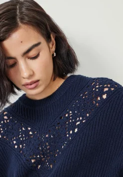 Louise Lace Insert Cotton Jumper