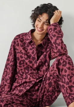Luella Flannel Animal Print Pyjama Set
