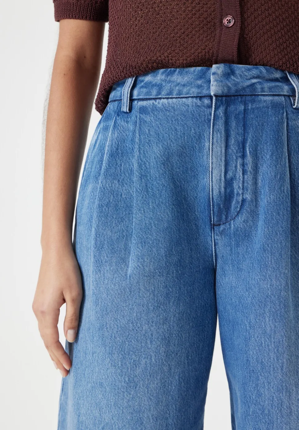 Lya Cropped Denim Bermuda Shorts