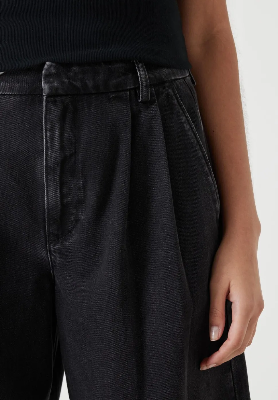 Lya Cropped Denim Bermuda Shorts