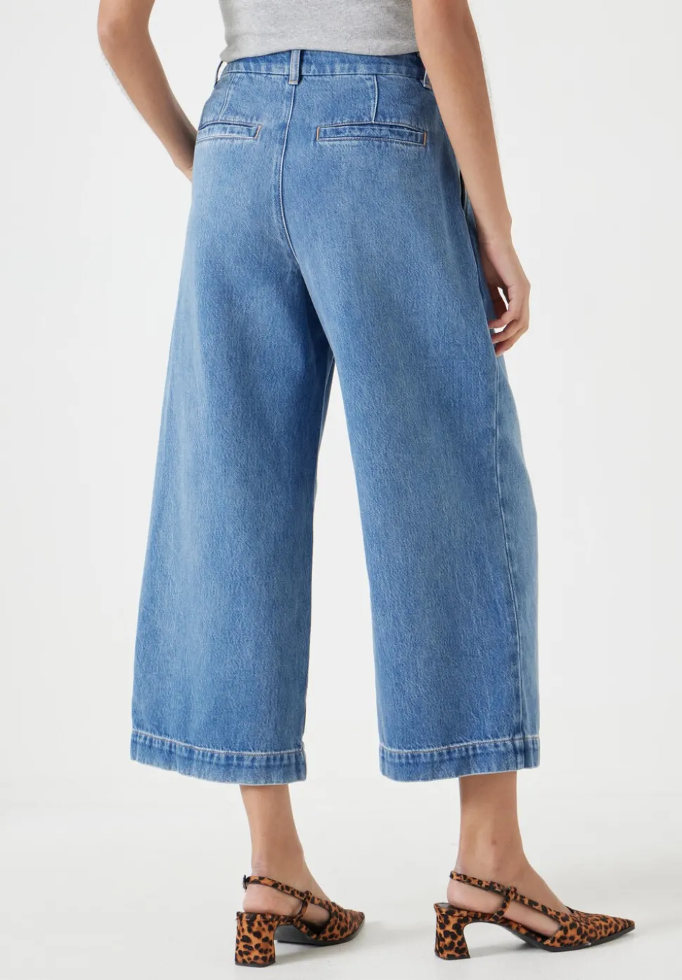 Lya Denim Pleated Culottes