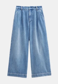 Lya Denim Pleated Culottes