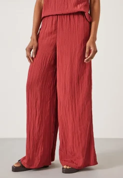 Mabel Fluid Wide Leg Crinkle Trousers