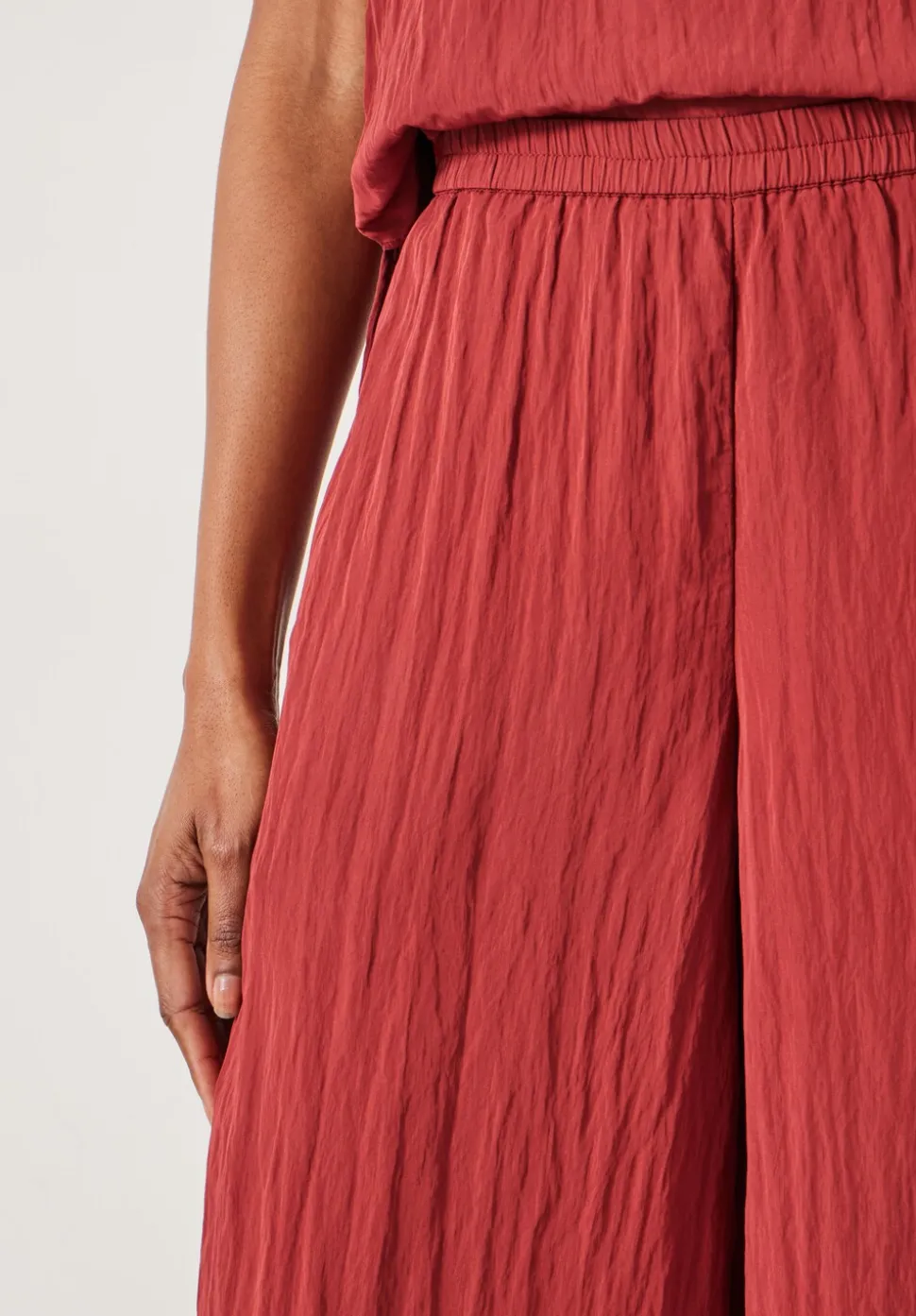 Mabel Fluid Wide Leg Crinkle Trousers