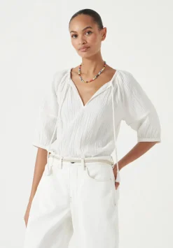 Mae Crinkle Balloon Sleeve Blouse