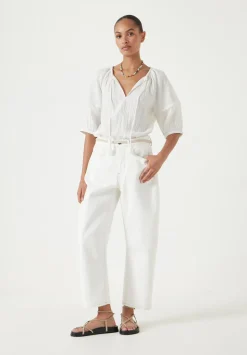 Mae Crinkle Balloon Sleeve Blouse