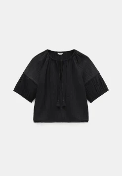 Mae Crinkle Balloon Sleeve Blouse