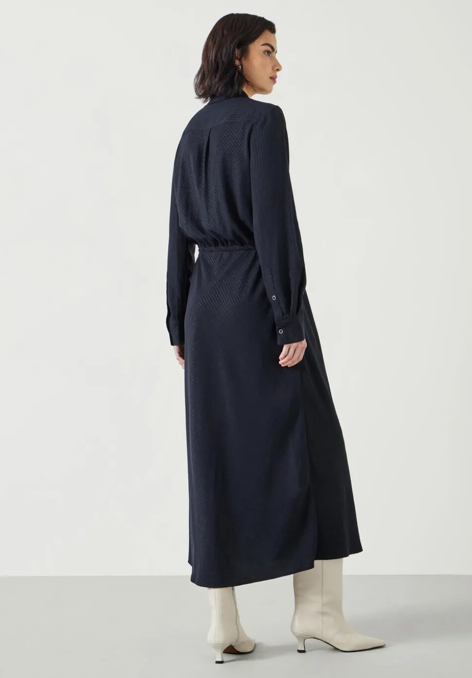Martina Pinstripe Midi Dress