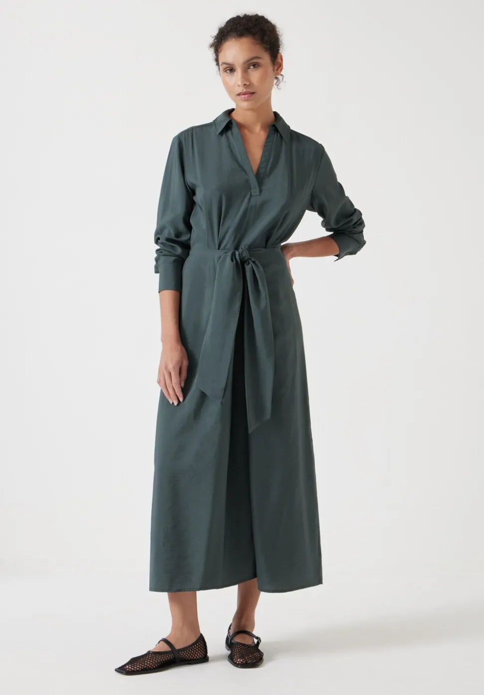 Maya Air Flow Front Tie Maxi Dress