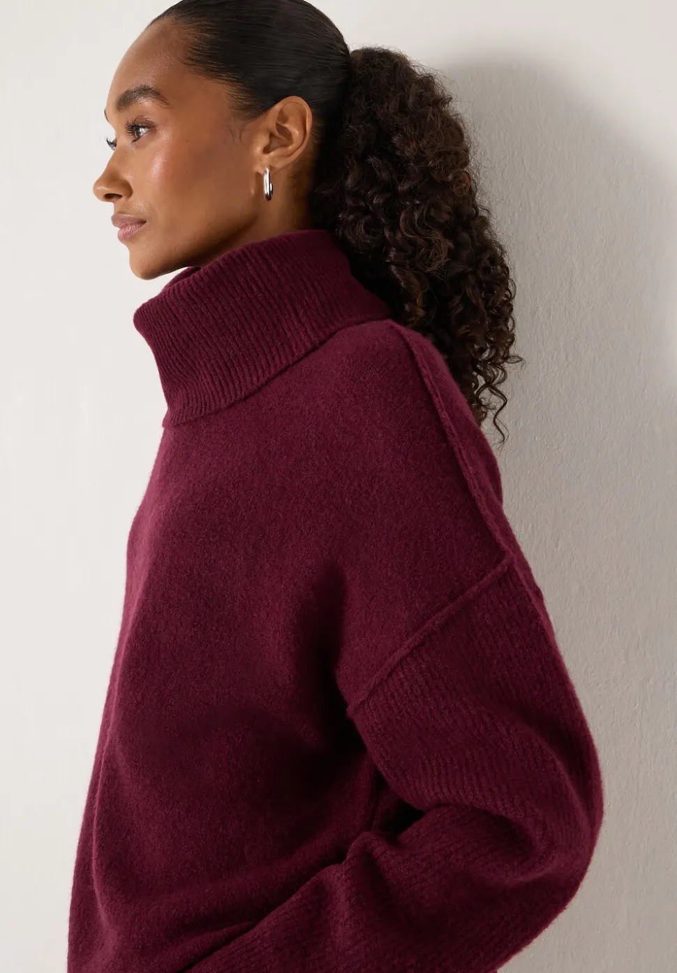 Meryl Wool Blend Roll Neck Jumper