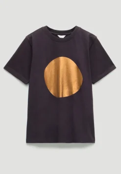 Metallic Graphic Cotton T-Shirt